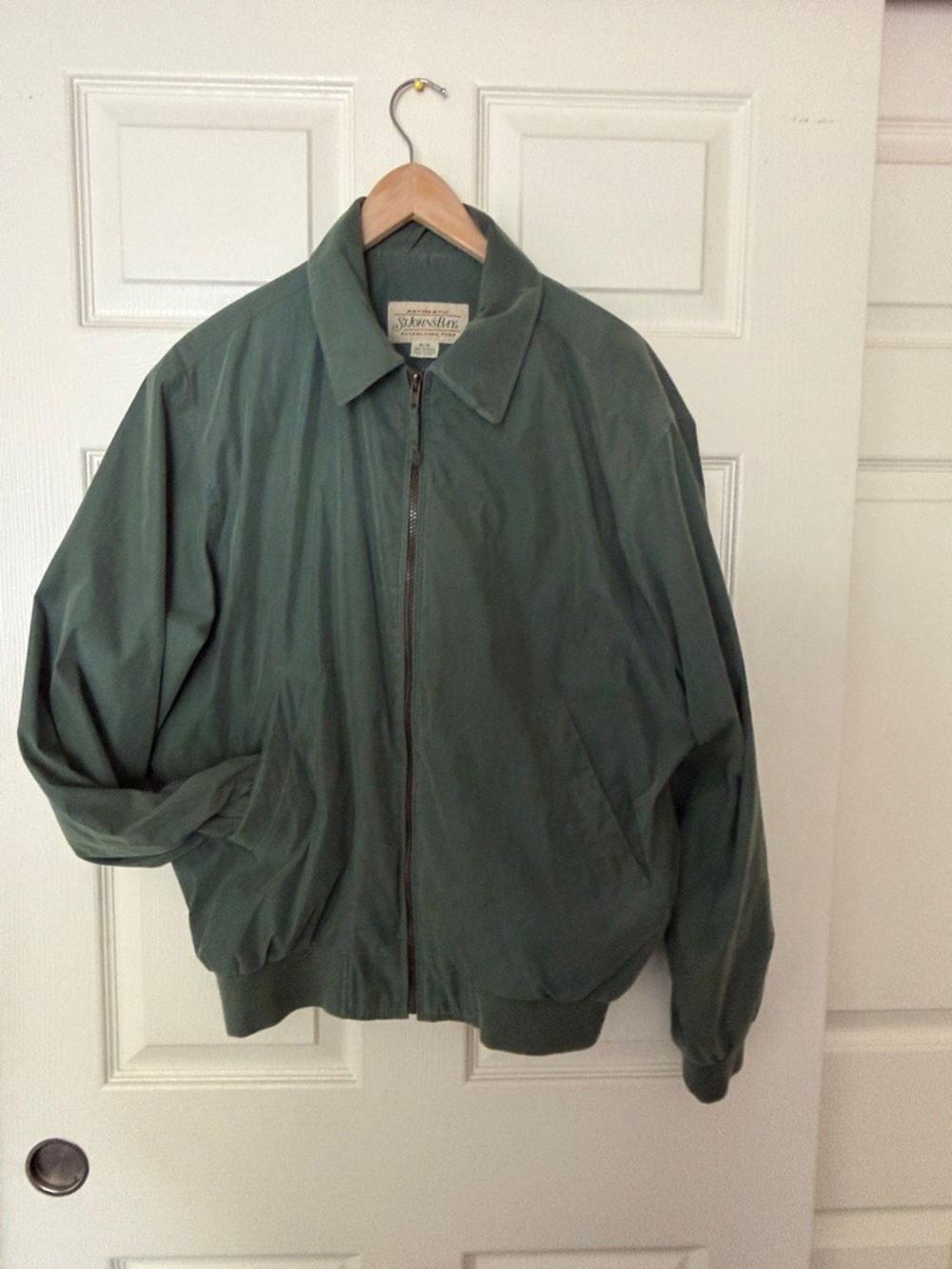 St. John's Bay Sage Green Lightweight Zip Jacket